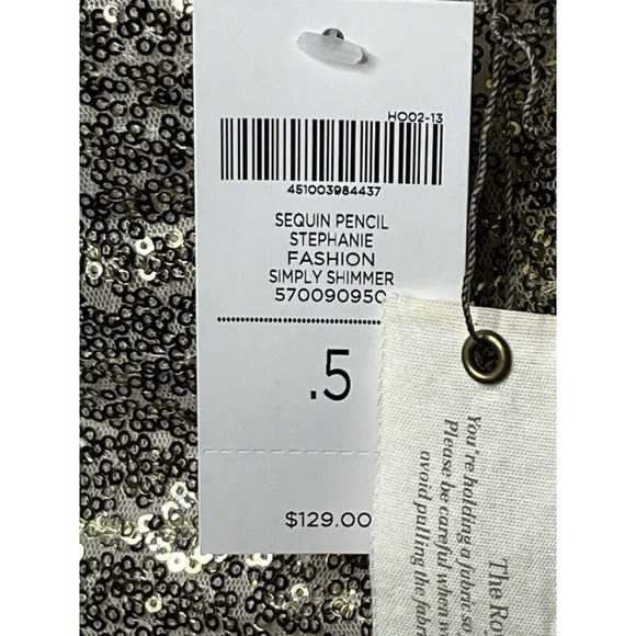 NWT Chico's Shimmering Silver Pencil Skirt - Picture 3 of 11
